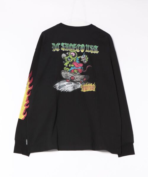 DC SHOES(ディーシーシューズ)の「DC SHOES メンズ 26 SPRINT RAT LS ロンT 長袖Tシャツ【2026年春夏モデル】/DCヴィンテージライク長袖バックプリントロンT(Tシャツ/カットソー・メンズ・ブラック/ホワイト/ブラック系その他・LARGE/SMALL/MEDIUM/X-LARGE)」の4枚目の写真