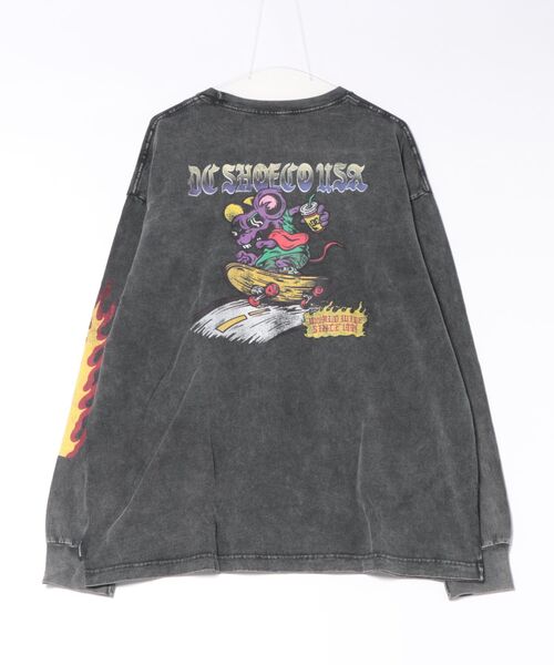 DC SHOES(ディーシーシューズ)の「DC SHOES メンズ 26 SPRINT RAT LS ロンT 長袖Tシャツ【2026年春夏モデル】/DCヴィンテージライク長袖バックプリントロンT(Tシャツ/カットソー・メンズ・ブラック/ホワイト/ブラック系その他・LARGE/SMALL/MEDIUM/X-LARGE)」の7枚目の写真