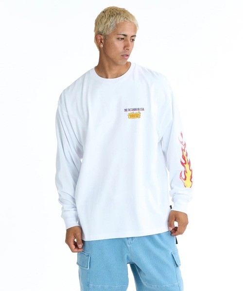 DC SHOES(ディーシーシューズ)の「DC SHOES メンズ 26 SPRINT RAT LS ロンT 長袖Tシャツ【2026年春夏モデル】/DCヴィンテージライク長袖バックプリントロンT(Tシャツ/カットソー・メンズ・ブラック/ホワイト/ブラック系その他・LARGE/SMALL/MEDIUM/X-LARGE)」の8枚目の写真