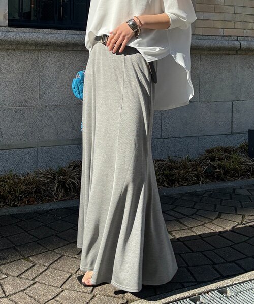 DouDou（ドゥドゥ）の「カットマーメイドスカート（スカート・レディース・ブラック/グレー/カーキ・TM/FREE）」の3枚目の写真