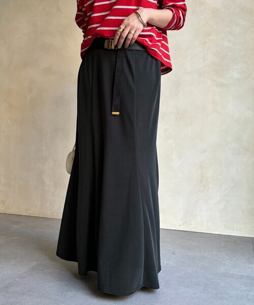 DouDou（ドゥドゥ）の「カットマーメイドスカート（スカート・レディース・ブラック/グレー/カーキ・TM/FREE）」の2枚目の写真