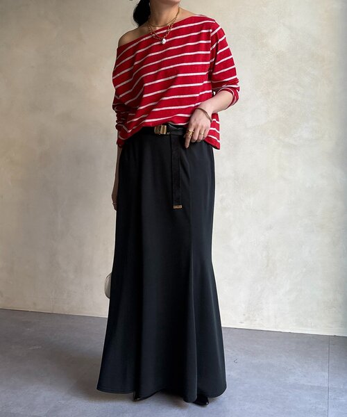 DouDou（ドゥドゥ）の「カットマーメイドスカート（スカート・レディース・ブラック/グレー/カーキ・TM/FREE）」の11枚目の写真