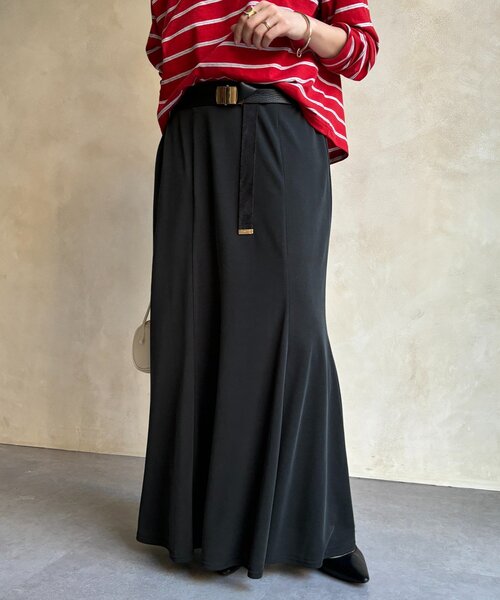 DouDou（ドゥドゥ）の「カットマーメイドスカート（スカート・レディース・ブラック/グレー/カーキ・TM/FREE）」の18枚目の写真