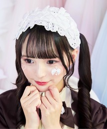 BODYLINE | カットレースのレースアップリボンヘッドドレス(その他ヘアアクセサリー)