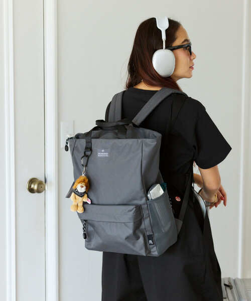 ROOTOTE（ルートート）の「ROOTOTE/ルートート SCセオルー RIPSTOP A リップストップ バックパック（バックパック/リュック・レディース・ブラウン/チャコールグレー/ブラック・ONE SIZE）」の7枚目の写真