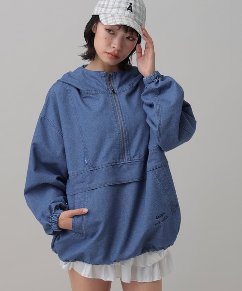 ALAND（エーランド）の「【UNISEX】ALAND／デニムアノラックパーカー（パーカー・レディース・ブラック/ブルー・MEDIUM/LARGE）」の11枚目の写真