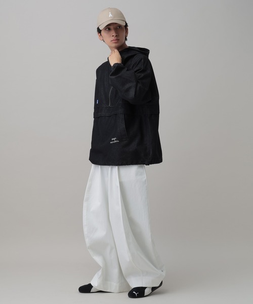 ALAND（エーランド）の「【UNISEX】ALAND／デニムアノラックパーカー（パーカー・レディース・ブラック/ブルー・MEDIUM/LARGE）」の15枚目の写真