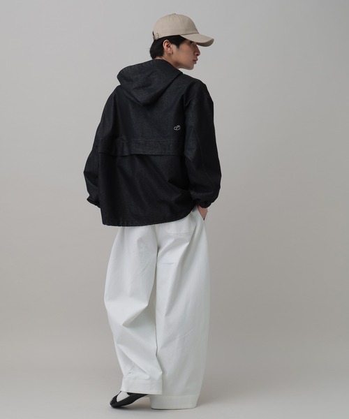 ALAND（エーランド）の「【UNISEX】ALAND／デニムアノラックパーカー（パーカー・レディース・ブラック/ブルー・MEDIUM/LARGE）」の16枚目の写真