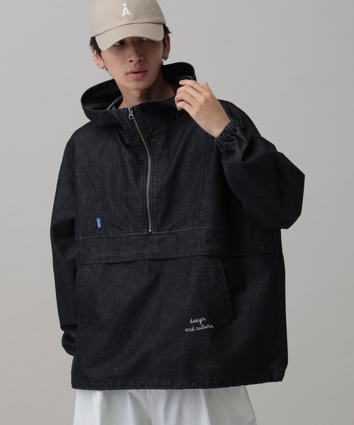 ALAND（エーランド）の「【UNISEX】ALAND／デニムアノラックパーカー（パーカー・レディース・ブラック/ブルー・MEDIUM/LARGE）」の17枚目の写真