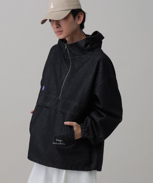 ALAND（エーランド）の「【UNISEX】ALAND／デニムアノラックパーカー（パーカー・レディース・ブラック/ブルー・MEDIUM/LARGE）」の18枚目の写真