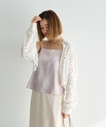 Editt by YECCA VECCA（エディットバイイェッカヴェッカ）の「【2点SET】キャミレイヤードレースシャツ（シャツ/ブラウス）」