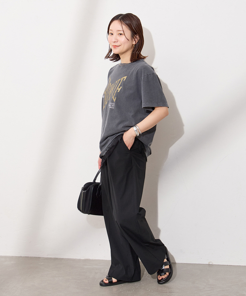 JOURNAL STANDARD（ジャーナルスタンダード）の「【撥水/接触冷感/洗える/UV】リネンナイロンストレッチスラックス（スラックス・レディース・グレー/ベージュ系その他/ブラック・34/38/36）」の9枚目の写真