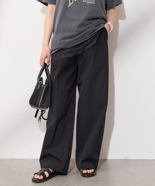 JOURNAL STANDARD（ジャーナルスタンダード）の「【撥水/接触冷感/洗える/UV】リネンナイロンストレッチスラックス（スラックス・レディース・グレー/ベージュ系その他/ブラック・34/38/36）」の10枚目の写真