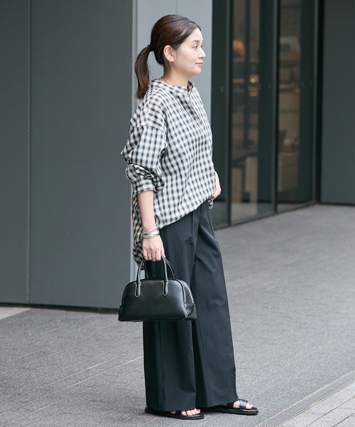 JOURNAL STANDARD（ジャーナルスタンダード）の「【撥水/接触冷感/洗える/UV】リネンナイロンストレッチスラックス（スラックス・レディース・グレー/ベージュ系その他/ブラック・34/38/36）」の15枚目の写真