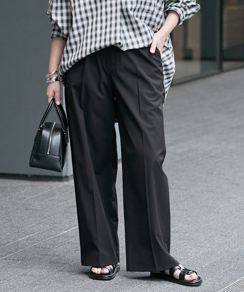 JOURNAL STANDARD（ジャーナルスタンダード）の「【撥水/接触冷感/洗える/UV】リネンナイロンストレッチスラックス（スラックス・レディース・グレー/ベージュ系その他/ブラック・34/38/36）」の18枚目の写真