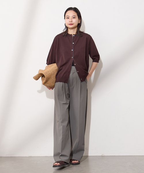 JOURNAL STANDARD（ジャーナルスタンダード）の「【撥水/接触冷感/洗える/UV】リネンナイロンストレッチスラックス（スラックス・レディース・グレー/ベージュ系その他/ブラック・34/38/36）」の22枚目の写真