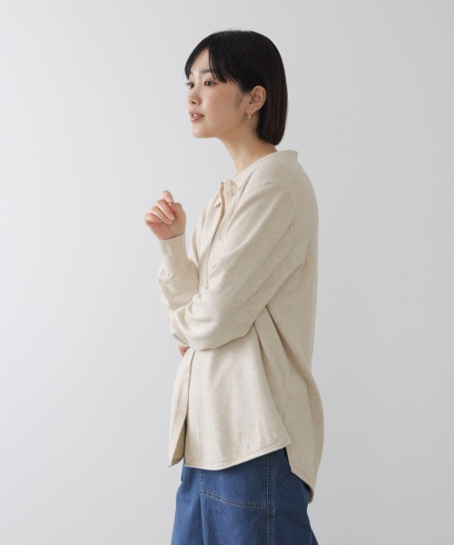 Bou Jeloud(ブージュルード)の「ニットポロカーディガン(カーディガン/ボレロ・レディース・ベージュ/ブラック・FREE)」の5枚目の写真