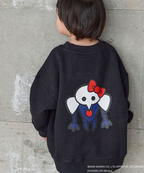 LOWRYS FARM(ローリーズファーム)の「【EVA x HELLO KITTY】スウェットプルオーバー 631264(スウェット・キッズ・グレー/ブラック/アイボリー・110cm/150cm/130cm)」の2枚目の写真