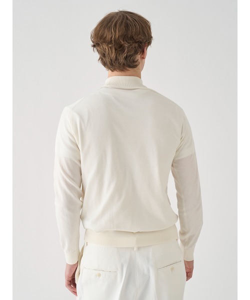 JOHN SMEDLEY（ジョンスメドレー）の「コットン モックネックニットプルオーバー（ニット/セーター・メンズ・ホワイト系1・S/M/L）」の8枚目の写真