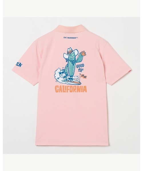 ROSASEN(ロサーセン)の「【Rosasen/GOLF】 ソロナ カラーバリエーション キャラクター半袖ポロ(ポロシャツ・メンズ・ブルー/ピンク/ホワイト・52/50/48)」の3枚目の写真