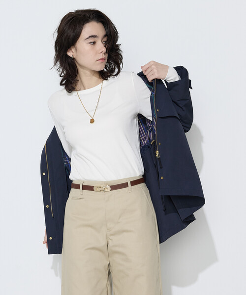 K.T KIYOKO TAKASE(キヨコタカセ)の「コットンナイロングログラン撥水加工 アノラックブルゾン(その他アウター・レディース・グレイッシュベージュ/ピンク系その他/ネイビー・7号/9号)」の10枚目の写真