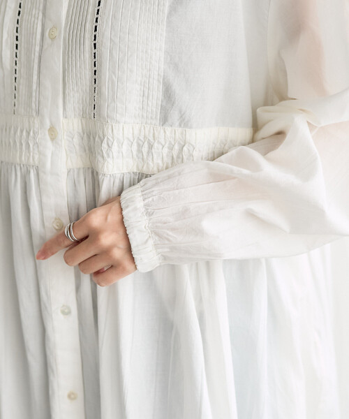 FREAK'S STORE（フリークスストア）の「インド ピンタック チュニックブラウス/ ミニワンピース（シャツ/ブラウス・レディース・ブラック/ラベンダー/その他1/オフホワイト/ターコイズブルー・ﾌﾘ-）」の16枚目の写真