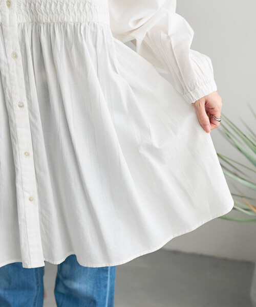 FREAK'S STORE（フリークスストア）の「インド ピンタック チュニックブラウス/ ミニワンピース（シャツ/ブラウス・レディース・ブラック/ラベンダー/その他1/オフホワイト/ターコイズブルー・ﾌﾘ-）」の17枚目の写真