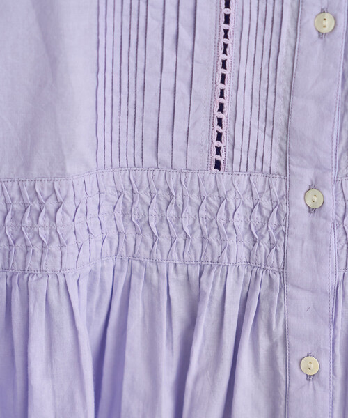 FREAK'S STORE（フリークスストア）の「インド ピンタック チュニックブラウス/ ミニワンピース（シャツ/ブラウス・レディース・ブラック/ラベンダー/その他1/オフホワイト/ターコイズブルー・ﾌﾘ-）」の19枚目の写真