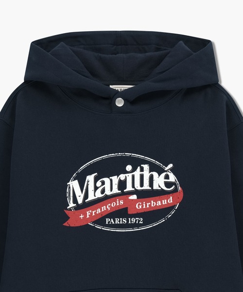 MARITHE + FRANCOIS GIRBAUD(マリテフランソワジルボー)の「VINTAGE STAMP GRAPHIC HOODIE (BRUSHED)(パーカー・レディース・ネイビー/オートミール・X-LARGE/LARGE/MEDIUM/SMALL)」の17枚目の写真