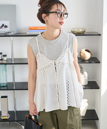 FREAK'S STORE | 限定展開　インド レーヨン シャンタン レース キャミ ビスチェ(キャミソール)