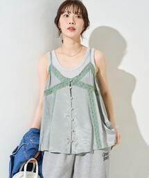 FREAK'S STORE | 限定展開 インド レーヨン シャンタン レース キャミ ビスチェ(キャミソール)