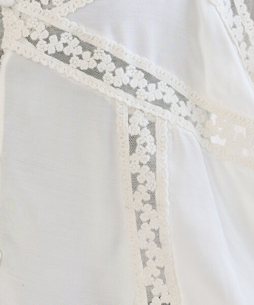 FREAK'S STORE（フリークスストア）の「限定展開　インド レーヨン シャンタン レース キャミ ビスチェ（キャミソール・レディース・ブルーグリーン/ブラック/オフホワイト/イエロー/ベージュ・ﾌﾘ-）」の11枚目の写真