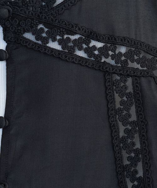 FREAK'S STORE（フリークスストア）の「限定展開　インド レーヨン シャンタン レース キャミ ビスチェ（キャミソール・レディース・ブルーグリーン/ブラック/オフホワイト/イエロー/ベージュ・ﾌﾘ-）」の19枚目の写真