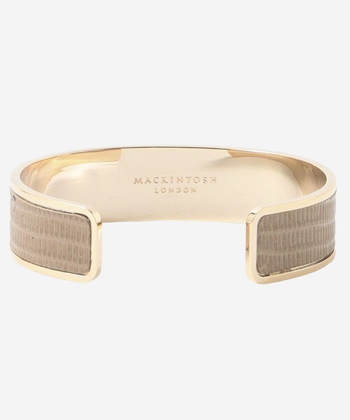 MACKINTOSH LONDON（マッキントッシュ ロンドン）の「【婦人画報4月号掲載】リザードエンボスレザーバングル（バングル/リストバンド・レディース・グリーン/ホワイト系その他/ベージュ・FREE）」の4枚目の写真