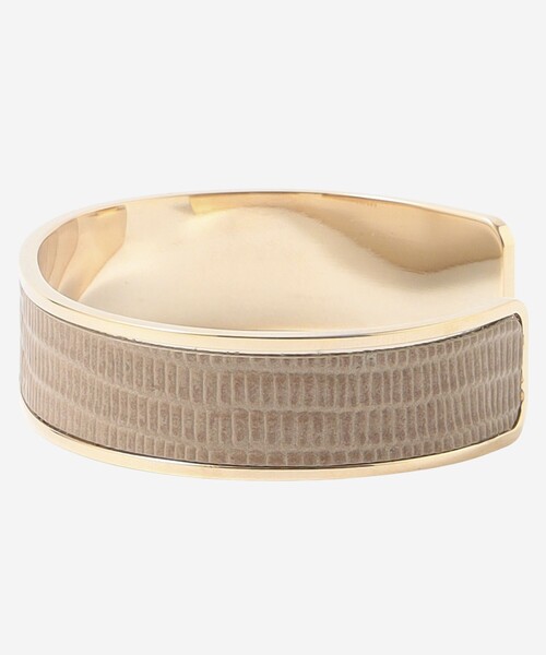 MACKINTOSH LONDON（マッキントッシュ ロンドン）の「【婦人画報4月号掲載】リザードエンボスレザーバングル（バングル/リストバンド・レディース・グリーン/ホワイト系その他/ベージュ・FREE）」の5枚目の写真