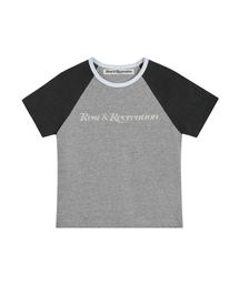 RAGLAN HALF SLEEVE TOP - GREY