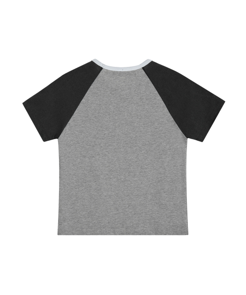 Rest&Recreation（レストアンドレクリエーション）の「RAGLAN HALF SLEEVE TOP - GREY（Tシャツ/カットソー・レディース・その他・MEDIUM/SMALL）」の2枚目の写真