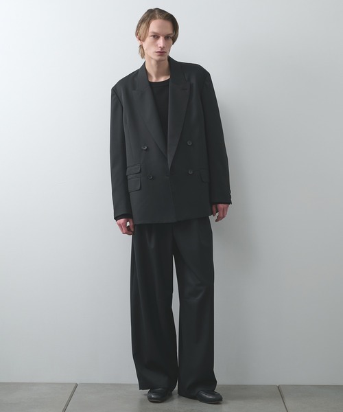 STUDIOUS（ステュディオス）の「【STUDIOUS】Double Breasted Jacket（テーラードジャケット・メンズ・ブラック系2/ダークグレー/ブラック・1/2）」の6枚目の写真