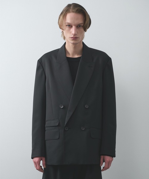 STUDIOUS（ステュディオス）の「【STUDIOUS】Double Breasted Jacket（テーラードジャケット・メンズ・ブラック系2/ダークグレー/ブラック・1/2）」の9枚目の写真