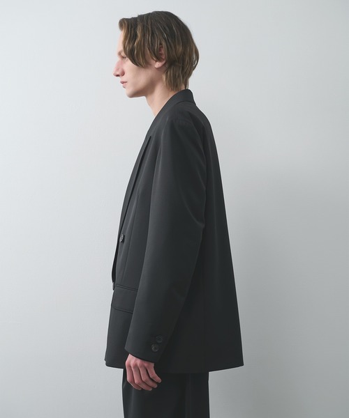 STUDIOUS（ステュディオス）の「【STUDIOUS】Double Breasted Jacket（テーラードジャケット・メンズ・ブラック系2/ダークグレー/ブラック・1/2）」の10枚目の写真