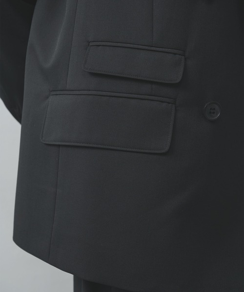 STUDIOUS（ステュディオス）の「【STUDIOUS】Double Breasted Jacket（テーラードジャケット・メンズ・ブラック系2/ダークグレー/ブラック・1/2）」の17枚目の写真