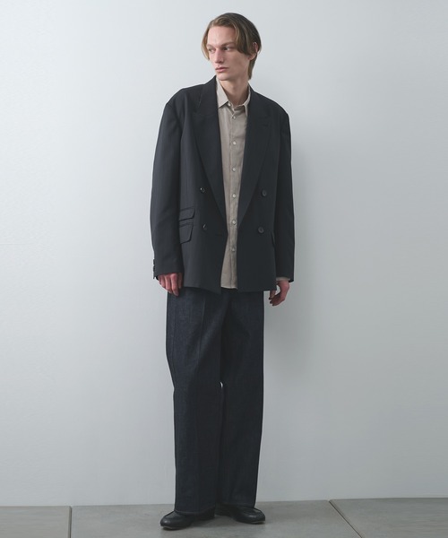 STUDIOUS（ステュディオス）の「【STUDIOUS】Double Breasted Jacket（テーラードジャケット・メンズ・ブラック系2/ダークグレー/ブラック・1/2）」の20枚目の写真
