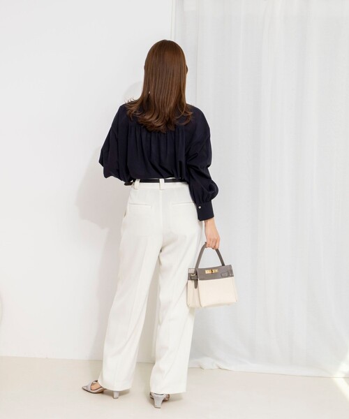 NOLLEY’S（ノーリーズ）の「ウォッシャブル100/2ガスボイルボウタイブラウス（シャツ/ブラウス・レディース・ピンク/ホワイト/ネイビー・38）」の16枚目の写真