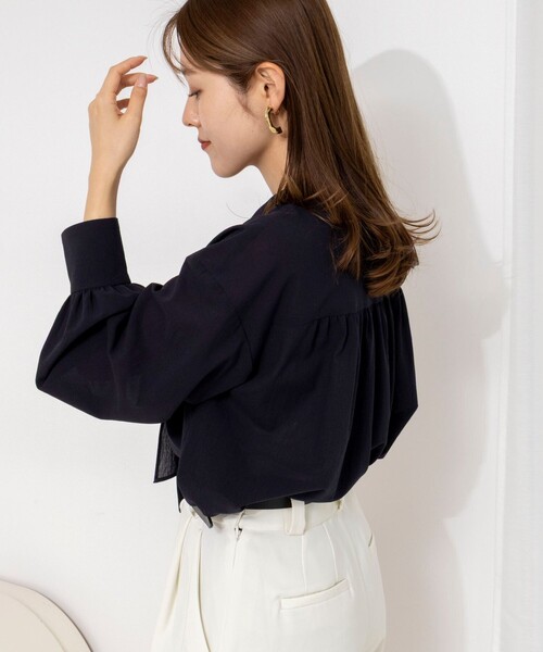 NOLLEY’S（ノーリーズ）の「ウォッシャブル100/2ガスボイルボウタイブラウス（シャツ/ブラウス・レディース・ピンク/ホワイト/ネイビー・38）」の20枚目の写真