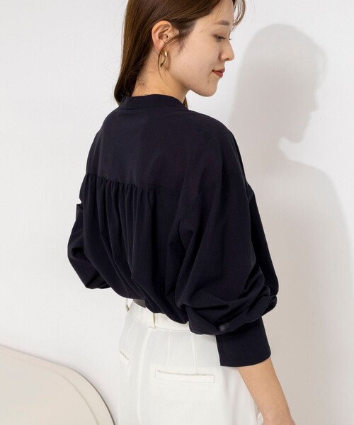 NOLLEY’S（ノーリーズ）の「ウォッシャブル100/2ガスボイルボウタイブラウス（シャツ/ブラウス・レディース・ピンク/ホワイト/ネイビー・38）」の21枚目の写真