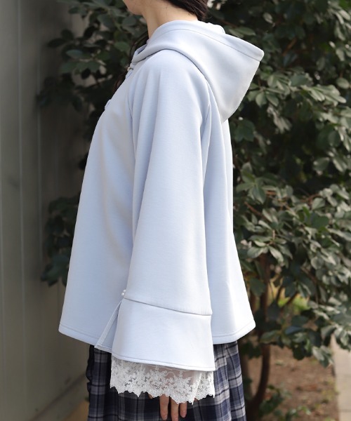 axes femme（アクシーズファム）の「ダンボールニットポンチョ（カーディガン/ボレロ・レディース・イエロー/チャコール/サックスブルー・FREE）」の5枚目の写真