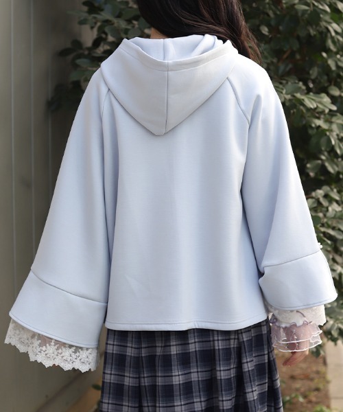 axes femme（アクシーズファム）の「ダンボールニットポンチョ（カーディガン/ボレロ・レディース・イエロー/チャコール/サックスブルー・FREE）」の6枚目の写真