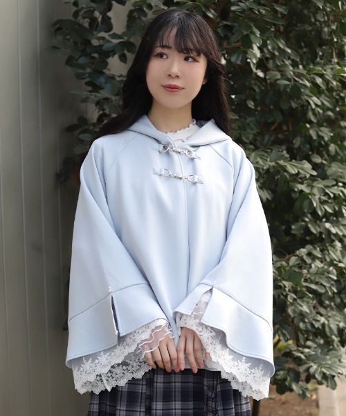 axes femme（アクシーズファム）の「ダンボールニットポンチョ（カーディガン/ボレロ・レディース・イエロー/チャコール/サックスブルー・FREE）」の14枚目の写真