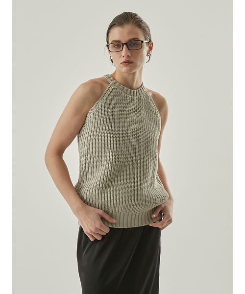 Henon.（ヘノン）の「アメスリニットタンクトップ（タンクトップ・レディース・ブラック/グリーン/ライトグレー・F）」の16枚目の写真