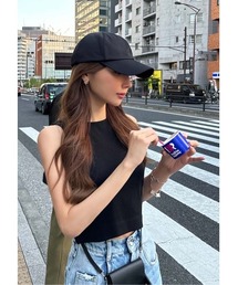 LUDICRUM（ルーディクルム）の「Rib cut short tank top（タンクトップ）」